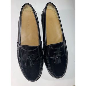 Men's Cole Haan Leather Pinch Tassel Loafers BLACK size 12EEE
